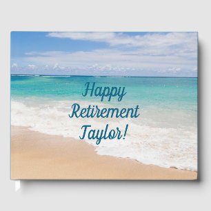 Beach Photo Happy Retirement  Guest Book