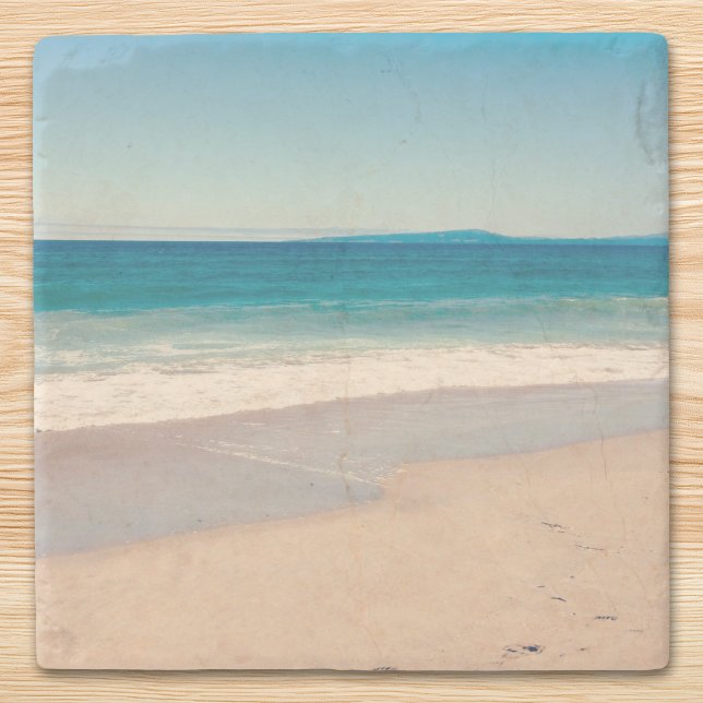 Beach Photo Ocean Blue Scenic Stone Coaster (Beach Photo Ocean Blue Scenic Stone Coaster)