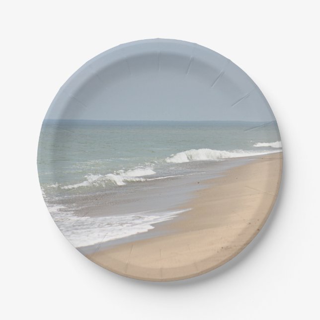 Beach photo paper plate (Front)