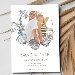 Beach Photo Summer Wedding Save The Date
