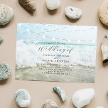 Beach Photo Wedding Invitation<br><div class="desc">Come celebrate our love on the shores of the sea! Join us for a romantic beach wedding, where the gentle waves and twinkling string lights will set the scene for our special day. With a modern wedding invitation template, personalise this invitation with ease and invite your loved ones to witness...</div>