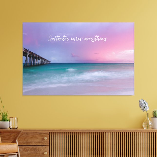 Beach Photography Decor with Travel Quote (Insitu(LivingRoom))