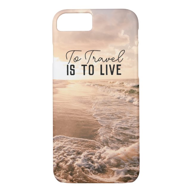 Beach Photography Gift with Travel Quote Case-Mate iPhone Case (Back)