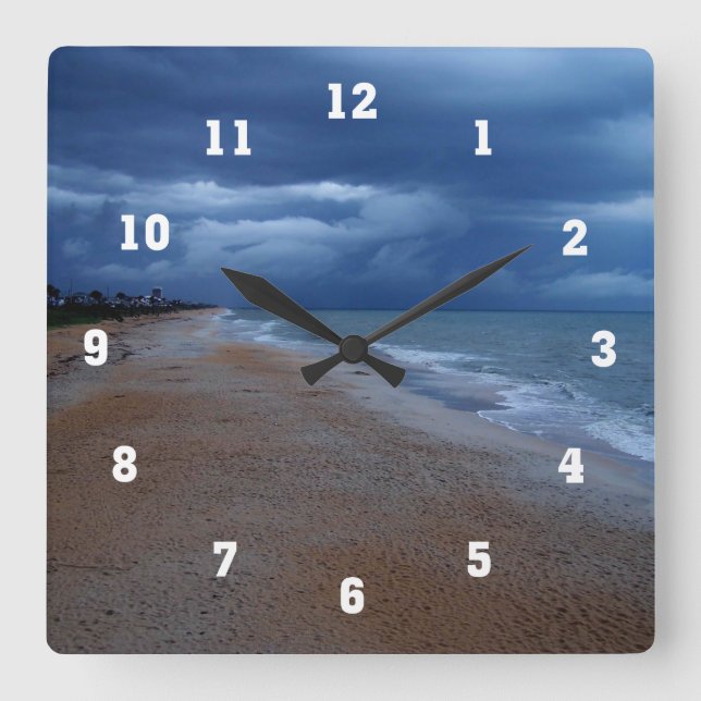 Beach Photography Square Wall Clock (Front)