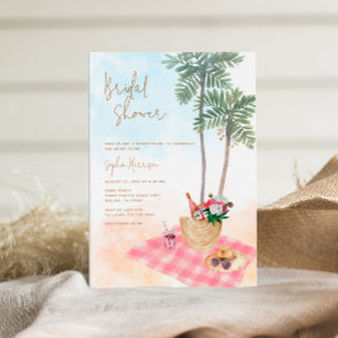Beach Picnic Bridal Shower Invitation