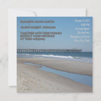 Beach Pier Wedding Invitation