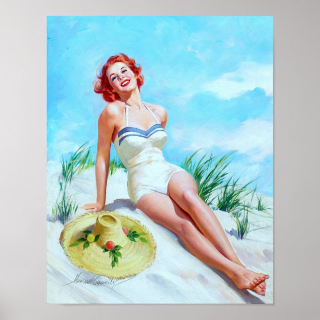 Beach Pin Up Poster (Front)