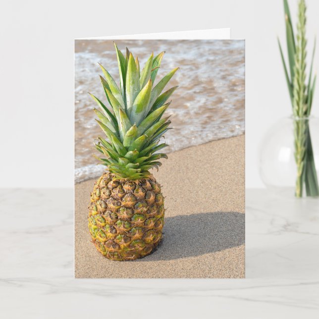 Beach Pineapple Friend's Birthday Card (Front)
