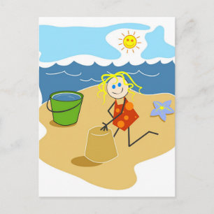 Beach Play Postcard