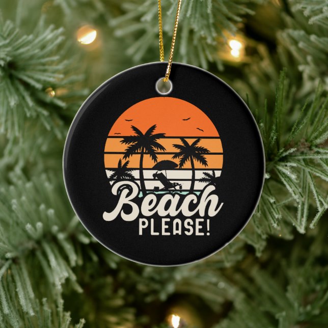 Beach Please Ceramic Tree Decoration (Tree)