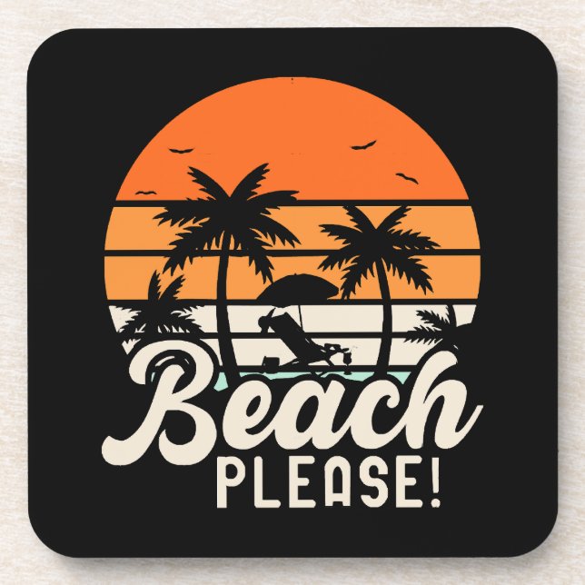 Beach Please Coaster (Front)