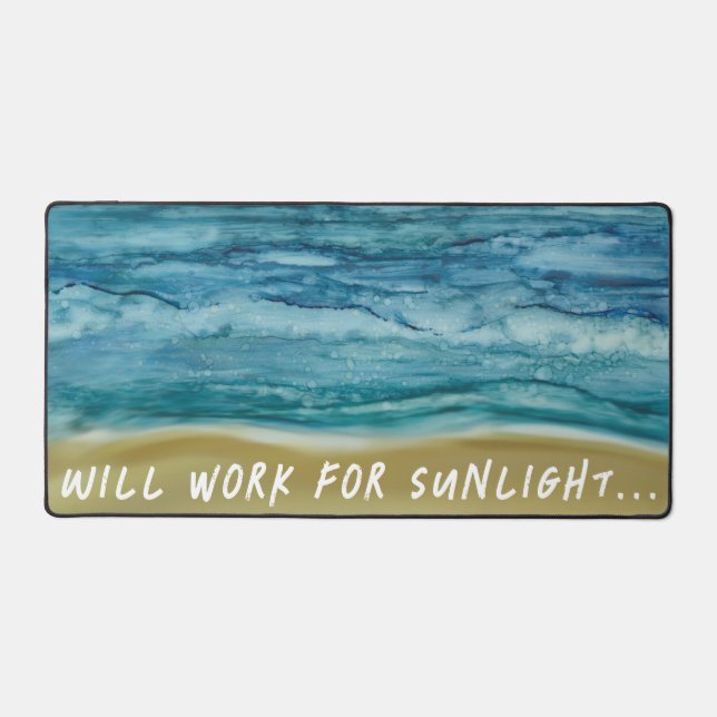 Beach Please Desk Mat (Front)