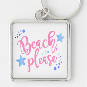 Beach Please Key Ring