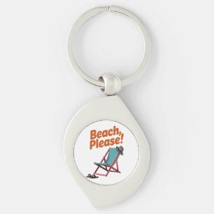 Beach Please Key Ring