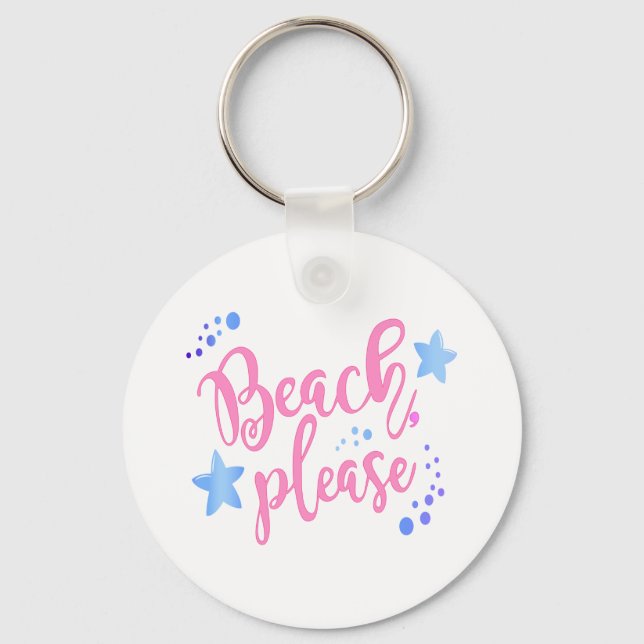 Beach Please Key Ring (Front)
