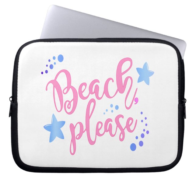 beach please laptop sleeve (Front)