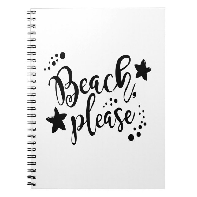 Beach Please Notebook (Front)