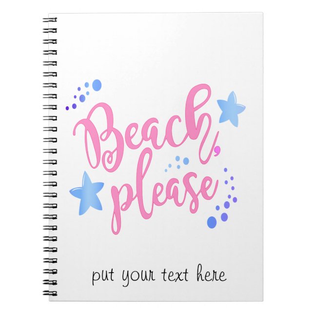 beach please notebook (Front)