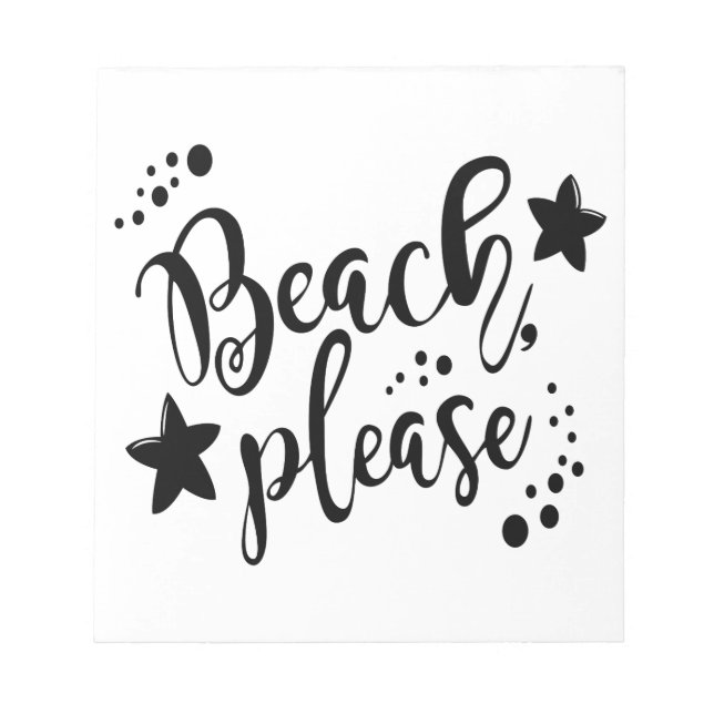 Beach Please Notepad (Front)