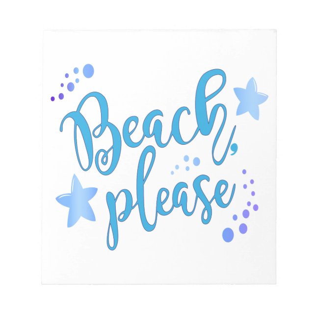 Beach Please Notepad (Front)