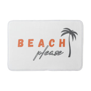 beach please. palm tree. Bath Mat modern