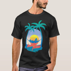 Beach Please Retro 80s Beach Vacation  Palm Trees  T-Shirt