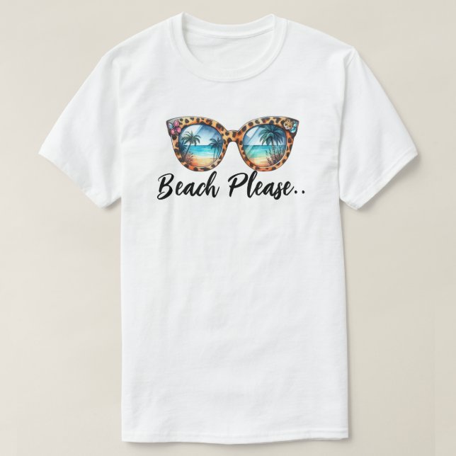 Beach Please T-Shirt (Design Front)