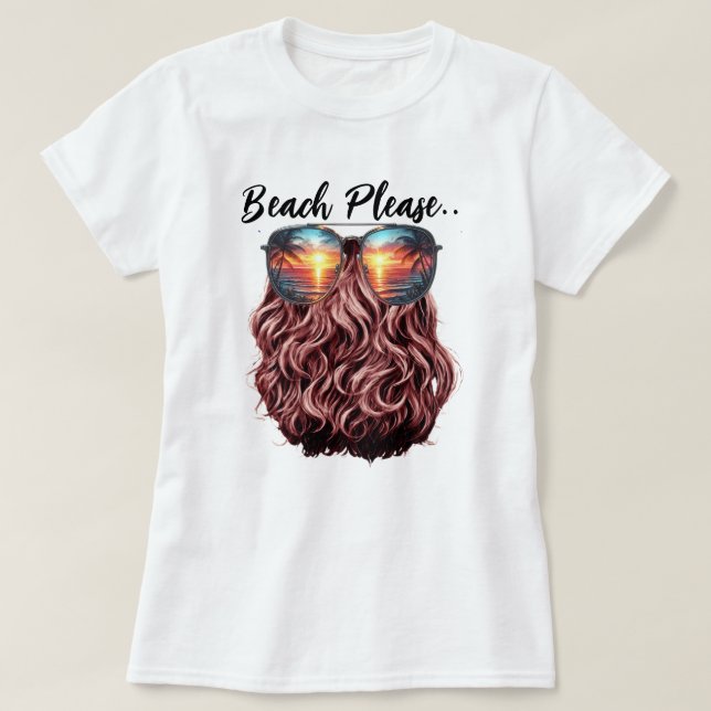 Beach Please T-Shirt (Design Front)
