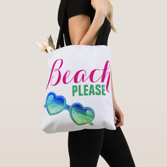 Beach Please two-sided Tote Bag (Close Up)