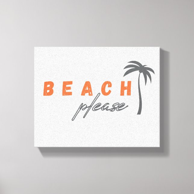 beach. please. Wrapped Canvas Wall Art (Front)