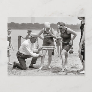 Beach Police, 1922. Vintage Photo Postcard