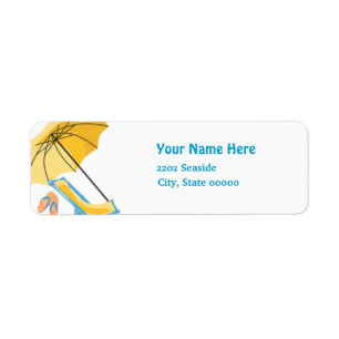 Beach Pool Party Return Address