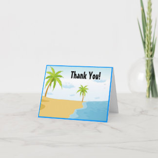 Beach Pool Party Thank You Note Card