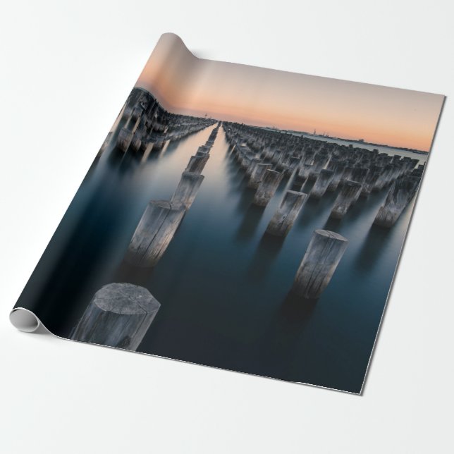 Beach post lot wrapping paper (Unrolled)