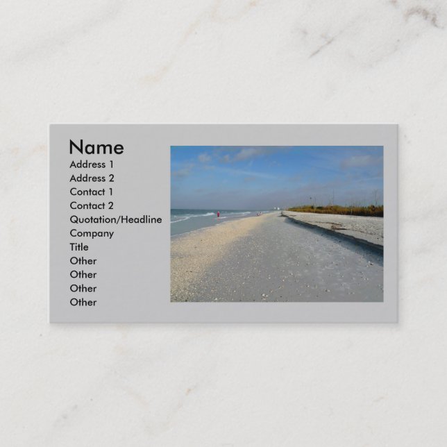 Beach Profile Card (Front)