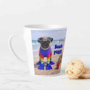 Beach Puggy Latte Mug