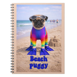 Beach Puggy Notebook