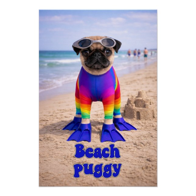 Beach Puggy Poster (Front)