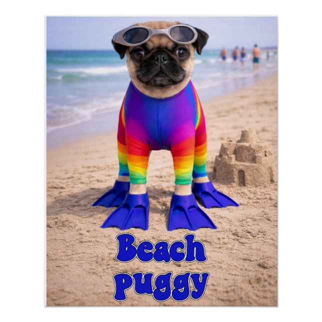 Beach Puggy Poster (Front)
