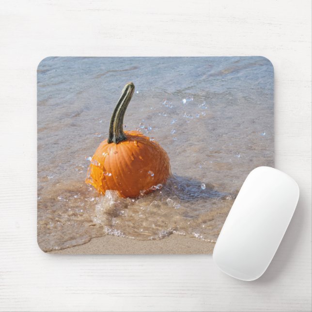 Beach Pumpkin Mouse Mat (With Mouse)