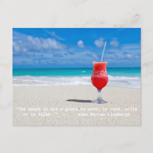 Beach Quote Postcard (Front)