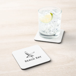 Beach Rat - Funny Seagull Beach Theme Coaster