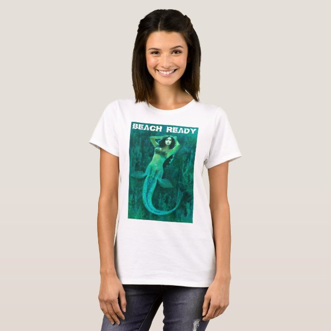 Beach Ready Vintage Mermaid women's T-shirt (Front Full)