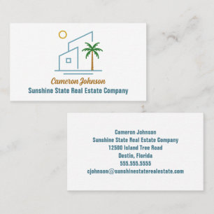 Beach Real Estate Company Coastal Realtor Business Card