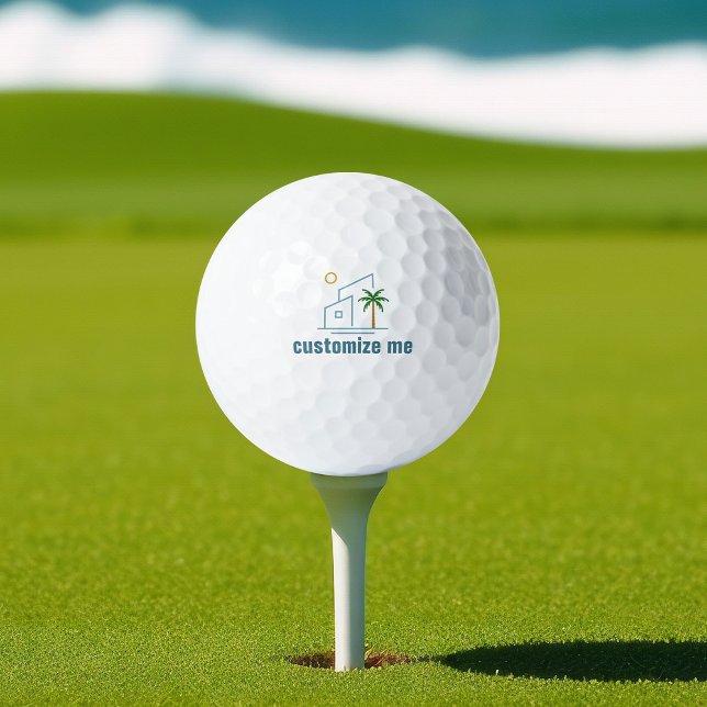Beach Real Estate Company Custom Coastal Realtor Golf Balls (Creator Uploaded)