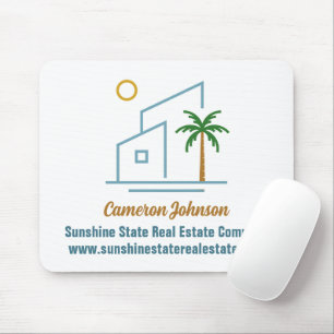 Beach Real Estate Company Custom Coastal Realtor Mouse Mat