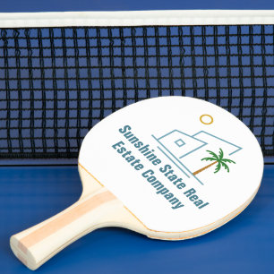 Beach Real Estate Company Custom Coastal Realtor Ping Pong Paddle