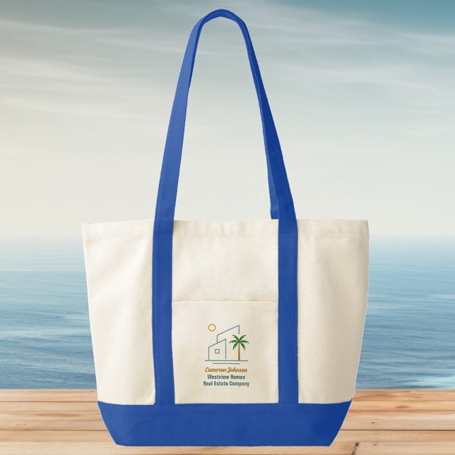 Beach Real Estate Company Custom Coastal Realtor Tote Bag (Creator Uploaded)