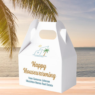 Beach Real Estate Company Custom Housewarming Favour Box