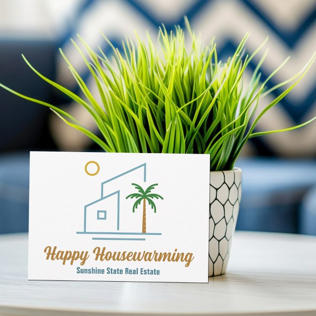 Beach Real Estate Company Cute Customisable Card (Creator Uploaded)